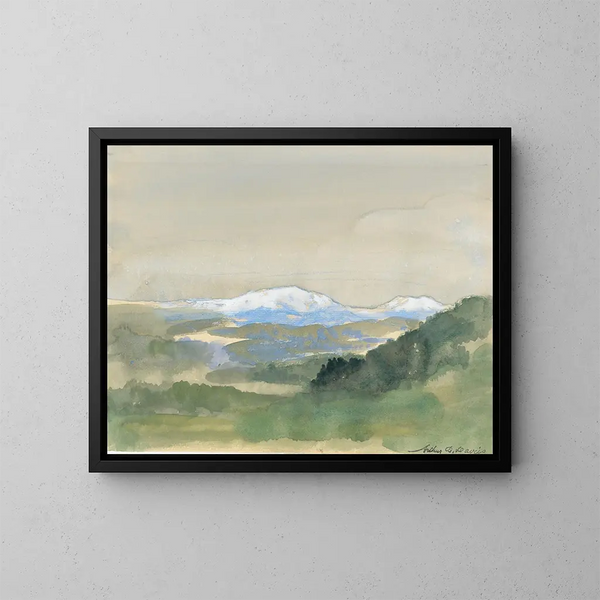 Paisaje - Arthur Bowen Davies — cuadro enmarcado en la pared