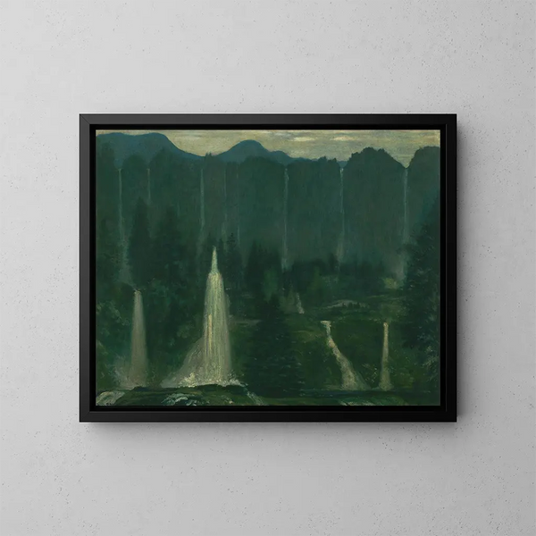 Many Waters - Arthur Bowen Davies — framed artwork on a wall
