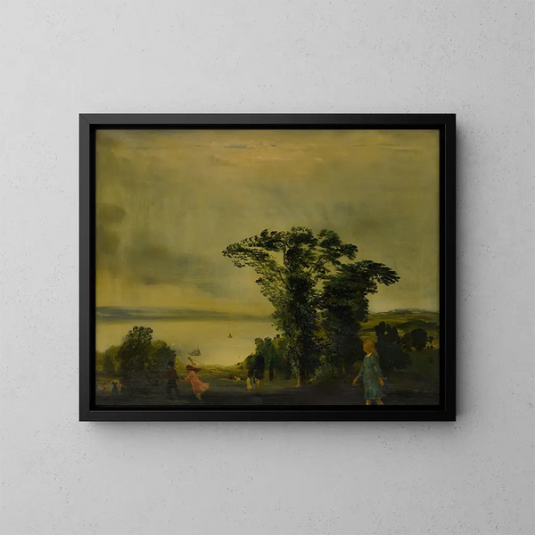 Nuestro río Hudson - Arthur Bowen Davies — cuadro enmarcado en la pared