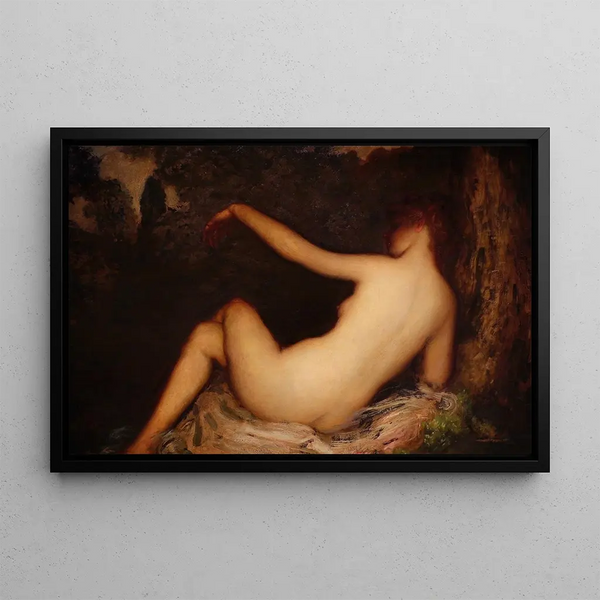 El mariposa - Arthur Bowen Davies — cuadro enmarcado en la pared