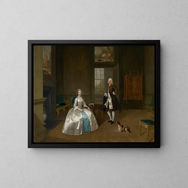Señor y Señora Atherton - Arthur Devis — cuadro enmarcado en la pared