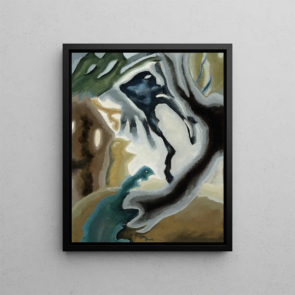 Birdhouse Fantasy Painting - Arthur Dove — framed artwork on a wall