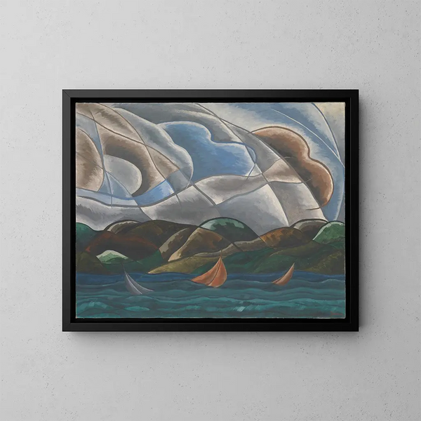 Nubes y agua - Arthur Dove — cuadro enmarcado en la pared