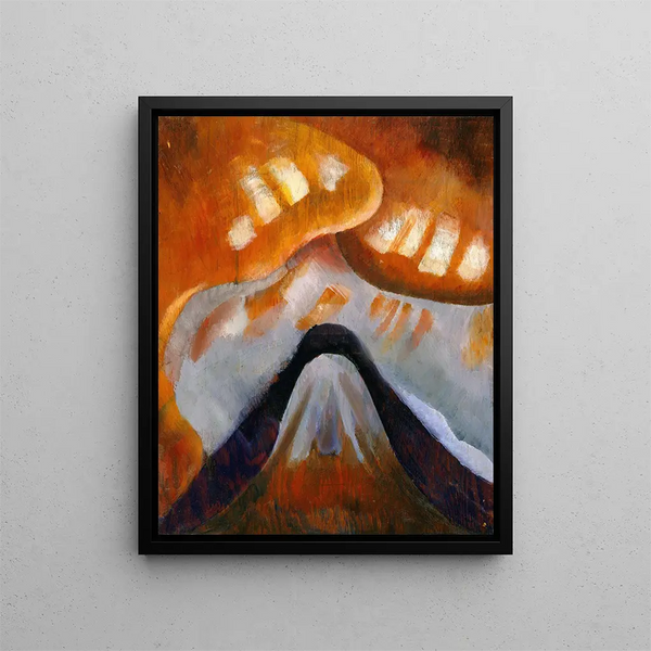 Montaña y cielo - Arthur Dove — cuadro enmarcado en la pared