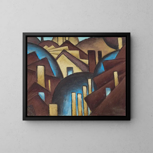 Nature symbolisée n° 1: Tejados - Arthur Dove — cuadro enmarcado en la pared