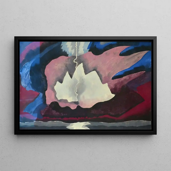 Stormy Shower Painting - Arthur Dove — framed artwork on a wall
