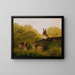 Rabbits on a log - Arthur Fitzwilliam Tait — framed artwork on a wall
