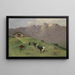 Chèvres de montaña - Arthur Heyer — cuadro enmarcado en la pared