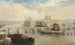 Vista del Puente Nuevo en París con Notre-Dame a lo lejos - Arthur Joseph Meadows — vista de la obra
