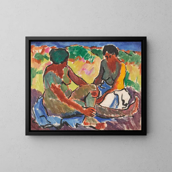 Baigneurs - Arthur Segal — cuadro enmarcado en la pared