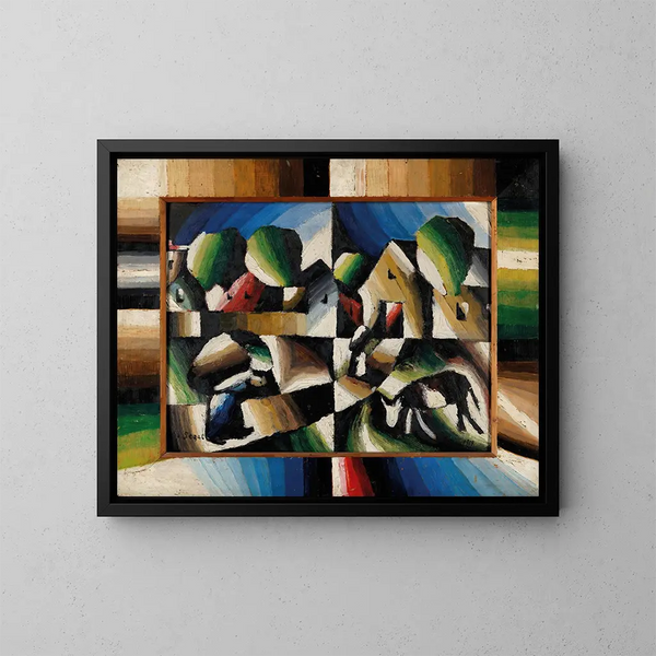 Las portadoras de carga - Arthur Segal — cuadro enmarcado en la pared