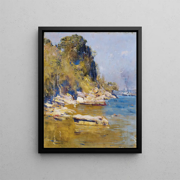 Desde mi campamento Sirius Cove - Arthur Streeton — cuadro enmarcado en la pared