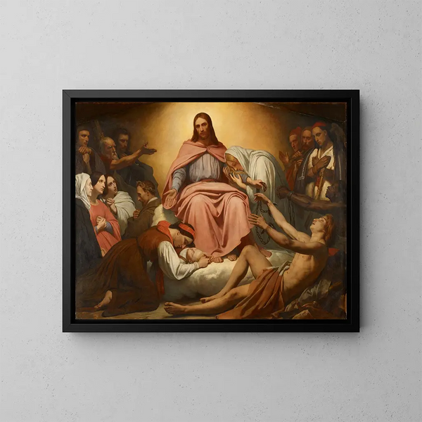 Cristo Consolador - Ary Scheffer — cuadro enmarcado en la pared