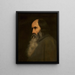 Portrait of an Old Man - Ary Scheffer — framed artwork on a wall