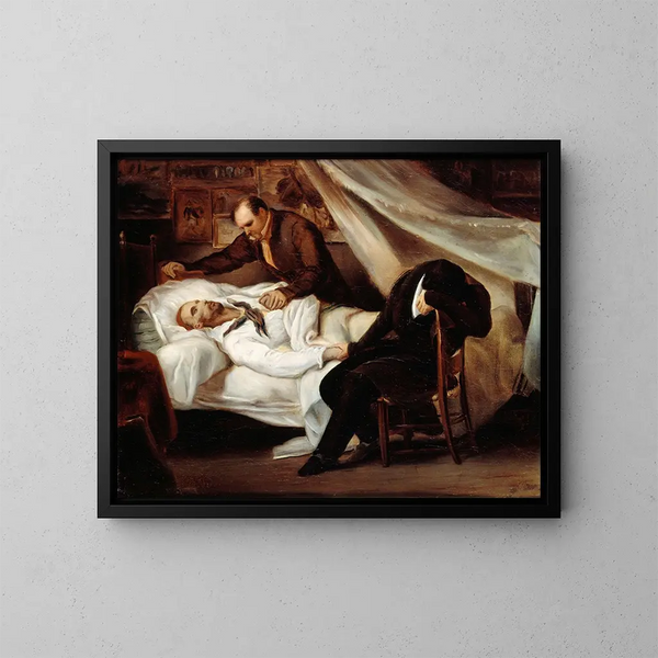 La Muerte de Géricault - Ary Scheffer — cuadro enmarcado en la pared