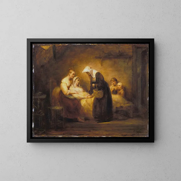 La Sœur de la Miséricorde - Ary Scheffer — cuadro enmarcado en la pared