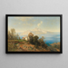 Vista de Capri - Ascan Lutteroth — cuadro enmarcado en la pared
