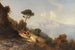 Paisaje costero italiano con en el fondo las montañas de Capri - Ascan Lutteroth — vista de la obra