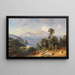 Italian Coastal Landscape Painting with View of Capri - Ascan Lutteroth — framed artwork on a wall