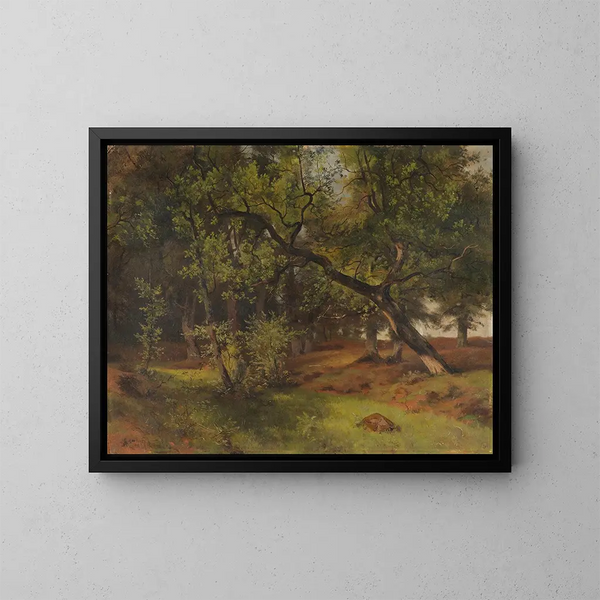 Paisaje cerca de Aumhle - Ascan Lutteroth — cuadro enmarcado en la pared