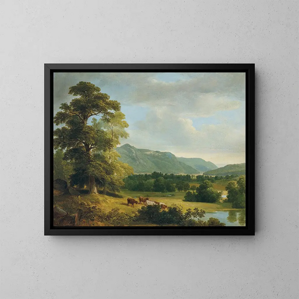 Study of Landscape at Dover Plains, New York - Asher Brown Durand — framed artwork on a wall