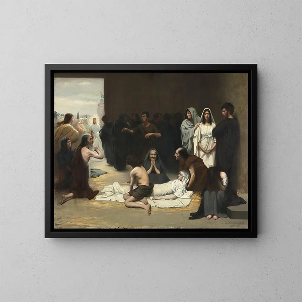En espera de Cristo - Asta Nørregaard — cuadro enmarcado en la pared