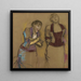 At the Café-Concert Two Singers - Edgar Degas — framed artwork on a wall