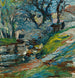 En la orilla del río Marsella - Adolphe Monticelli — vista de la obra