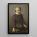 Retrato de un niño - August Allebé — cuadro enmarcado en la pared