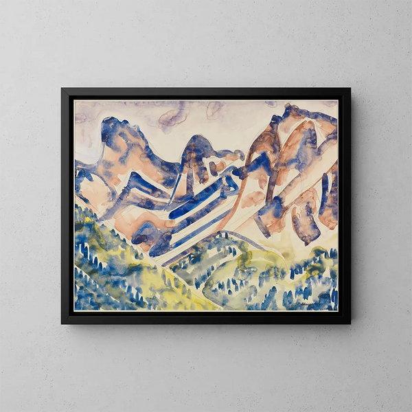 Paisaje de montaña - August Babberger — cuadro enmarcado en la pared