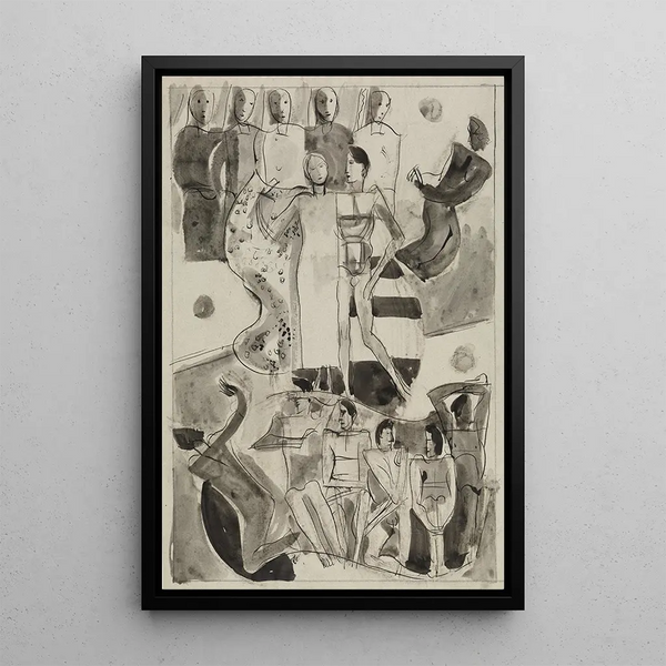 Pareja nupcial - August Babberger — cuadro enmarcado en la pared