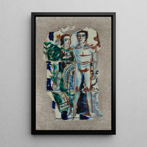Pareja - August Babberger — cuadro enmarcado en la pared