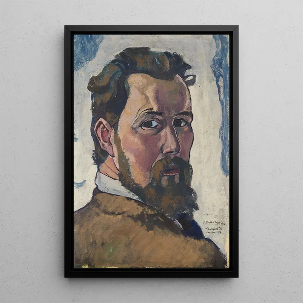 Autorretrato - August Babberger — cuadro enmarcado en la pared