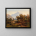 Región en Tirol del Sur, paisaje con luz matutina - August Behrendsen — cuadro enmarcado en la pared