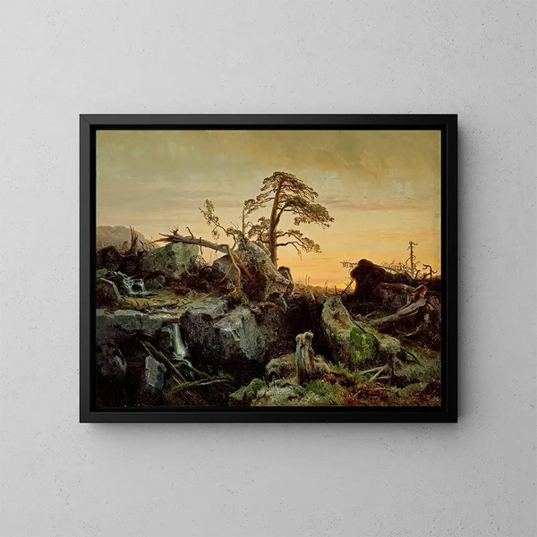 Paisaje - August Cappelen — cuadro enmarcado en la pared