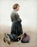 Girl kneeling - August Hagborg — artwork view