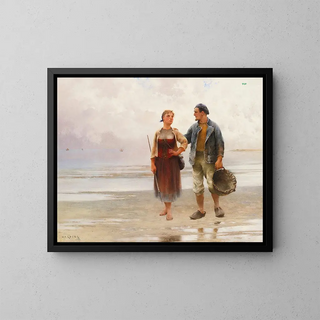 August Hagborg - Reflections On The Beach.webp