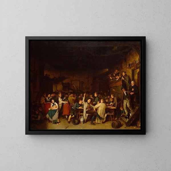 Fiestas de los campesinos westfalianos - August Jernberg — cuadro enmarcado en la pared