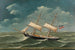 Brig Hermine von Ueckermünde under Captain R. Franck - August Lasczky — artwork view