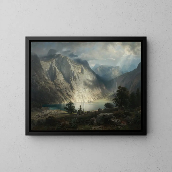 Lago Obersee cerca de Berchtesgaden - August Leu — cuadro enmarcado en la pared