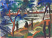 Pescador al borde del río - August Macke — vista de la obra