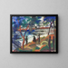 Pescador al borde del río - August Macke — cuadro enmarcado en la pared