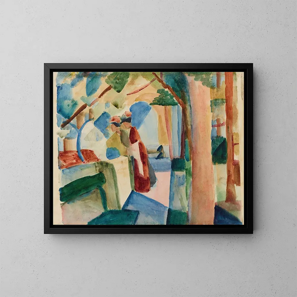 En el cementerio de Thoune - August Macke — cuadro enmarcado en la pared