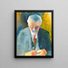 Estudio de retrato de Bernhard Koehler - August Macke — cuadro enmarcado en la pared
