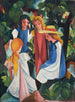 Cuatro chicas - August Macke — vista de la obra
