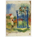 Puerta de jardín - August Macke — cuadro enmarcado en la pared