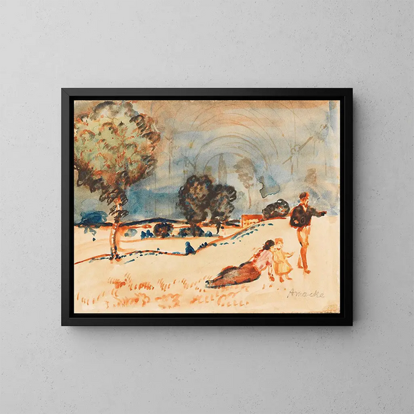 Parte de campo - August Macke — cuadro enmarcado en la pared