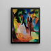 Los gente al borde del lago azul - August Macke — cuadro enmarcado en la pared