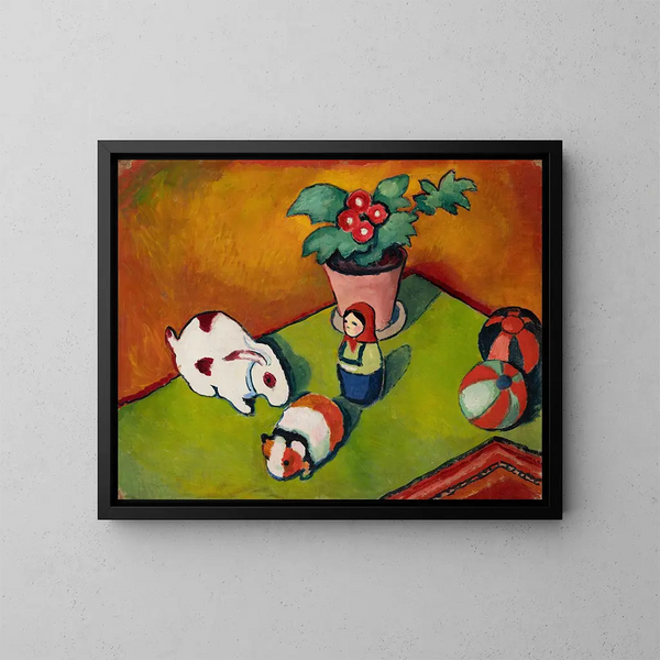 Les jouets de Little Walter - August Macke — framed artwork on a wall