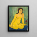 Niña desnuda con una flor roja - August Macke — cuadro enmarcado en la pared